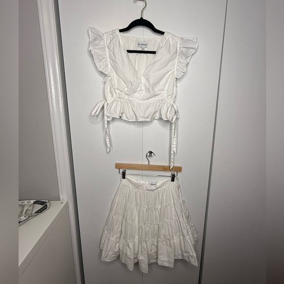 En Saison - Anthropologie - Juliet Top and Skirt Set in white Oyster - S/M - Picture 4 of 16